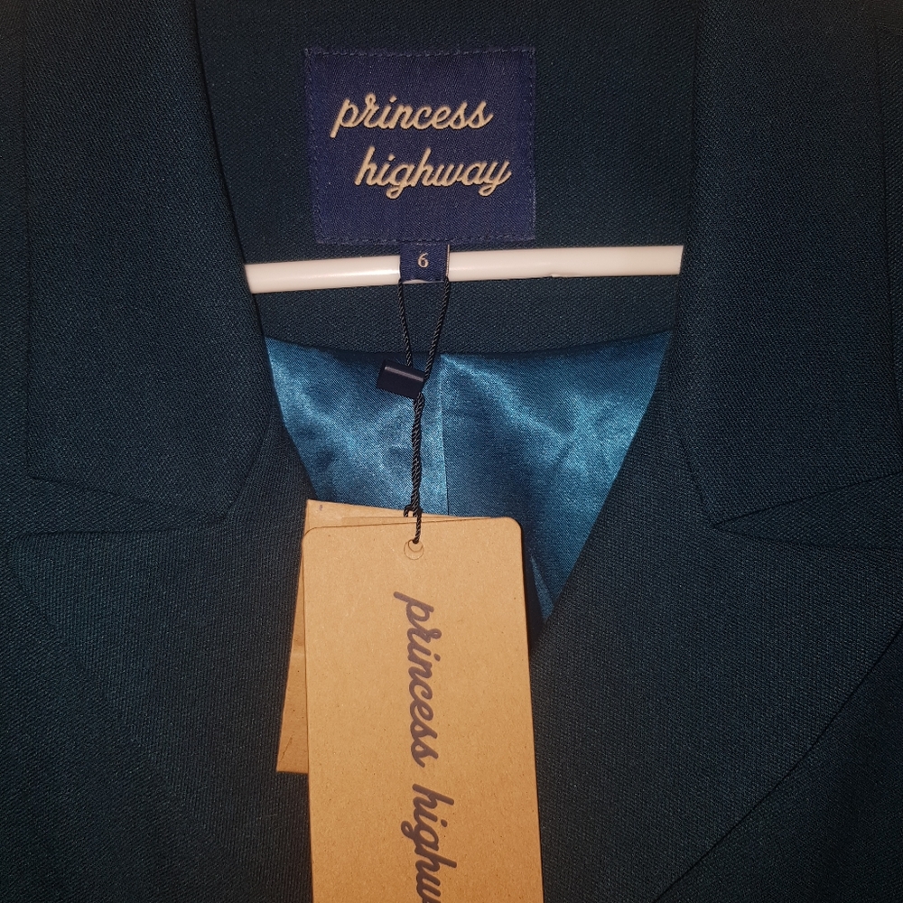 Princess Highway teal blazer AUS 6 from Dangerfield - Picture 3 of 7